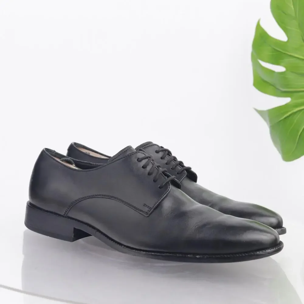 Cole‎ Haan Mens Williams Oxfords Size 10 M Black Leather Plain Derby Dress Shoes